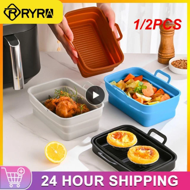 Collapsible Air Fryer for Ninja Silicone Pot Air Fryer Foldable Liner  Basket Replacement of Parchment Paper Liners Food Safe Pan - AliExpress