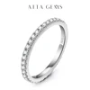 ATTAGEMS Solid 925 Sterling Silver Rings for Women Moissanite Full Eternity Wedding Band Engagement Wedding Ring Fine Jewelry 1