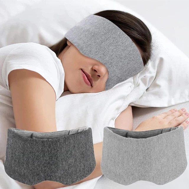 Máscara para dormir opaca con orejeras para relajarse, juego de auriculares  para dormir, venda para los ojos, orejera antiruido para dormir - AliExpress