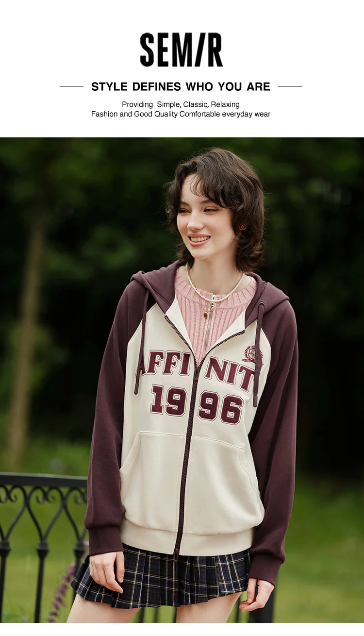Jacket Women Hooded Shoulder Sleeve Loose Autumn New Embroidery Color-blocking Jacket