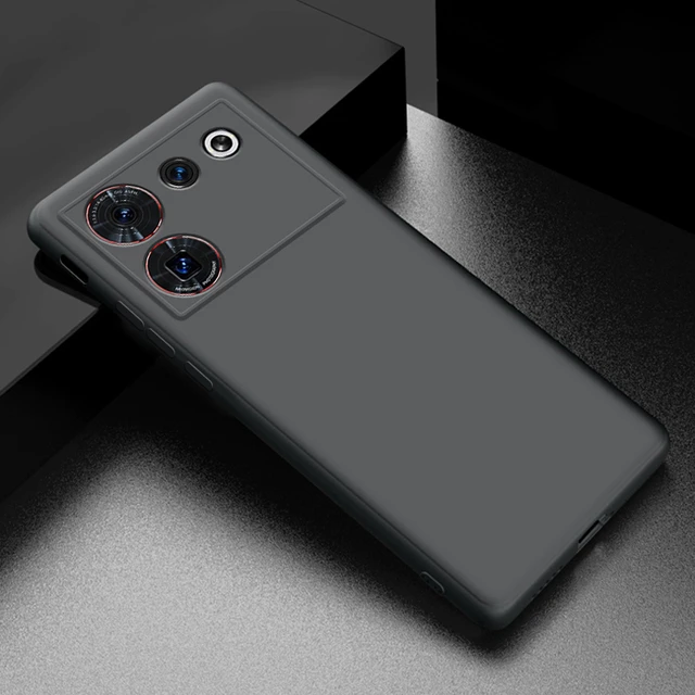 Cubierta negra mate para Nubia Z50 Ultra, Funda de silicona de