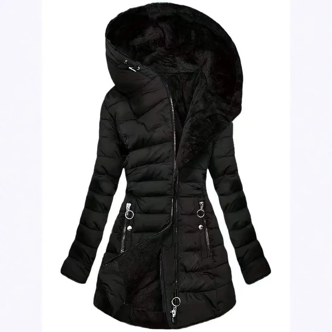 Foreign Style Warm Hooded Cotton Jacket