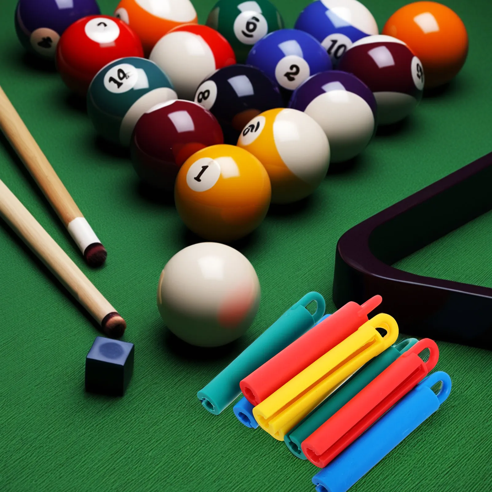 8개입 당구대 스틱 홀더 벽걸이형 당구 큐 랙 공간 절약 다기능 디스플레이 스탠드 (큐, 골프채, 낚싯대용)