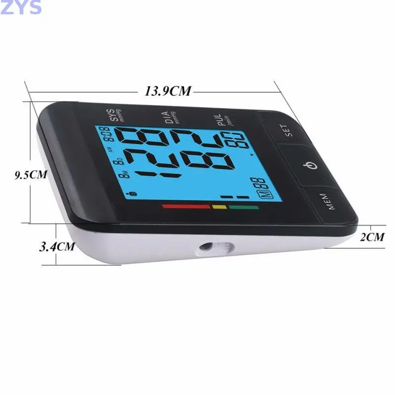 Upper Arm Medical Blood Pressure Monitor Cuff Digital Sphygmomanometer Lcd Display Accurate Blood Pressure Measurement Tonometer