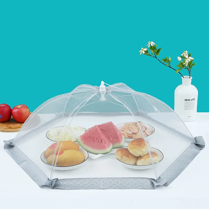Food Cover Foldable Food Covers Dining Table Mesh Cover Home Anti Fly Mosquito Tent Umbrella Picnic Protect Net Kitchen Accessories