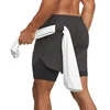 Men's Gym 2 in 1 Quick Dry Shorts Running Jogging Fitness Training Sweat Short Pants Bodybuilding Male Sports Workout Sweatpants 3