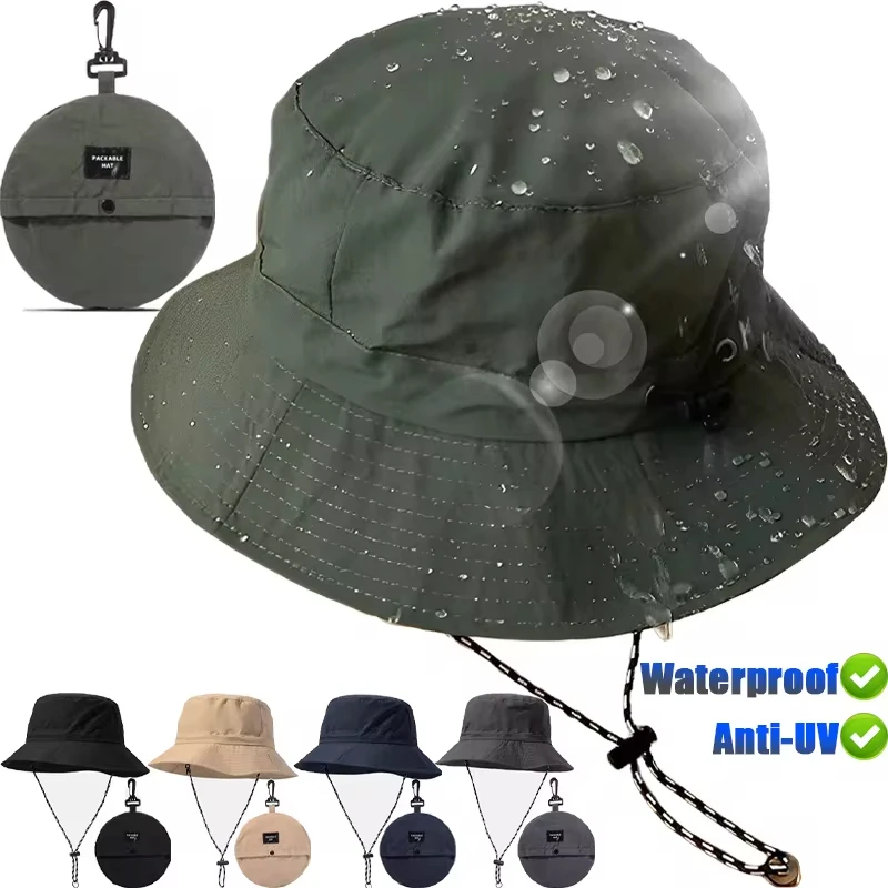 Waterproof Fisherman Hat Women Summer Sun Anti-UV Protection Camping Hiking Mountaineering Caps Men's Panama Bucket Outdoor Hat sun hats fisherman hat sunscreen hats camping hats bucket hats sun hat