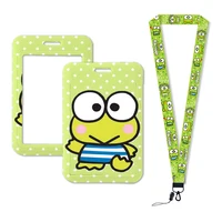 Sanrio Keroppi Frog ID Card Holders Lanyards Door Pass Card Case Hanging Rope Badge Holder Neck Strap Business Card Badge Gift 2