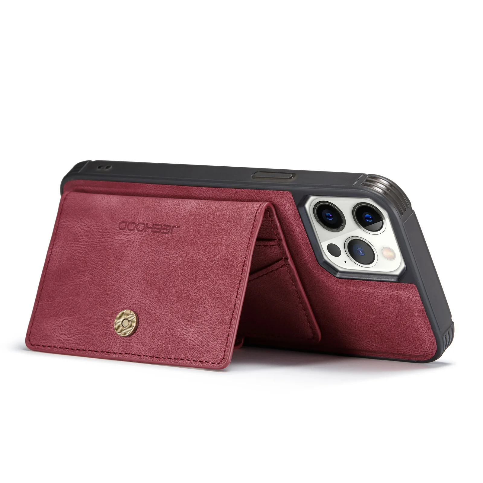 cool iphone se cases 2022 JEEHOOD Luxury Magnetic Split Body High-Capacity Leather Phone Case For iPhone 13 12 11 Pro Max Xs Max SE2 SE3 Sleeve Cover case for iphone se