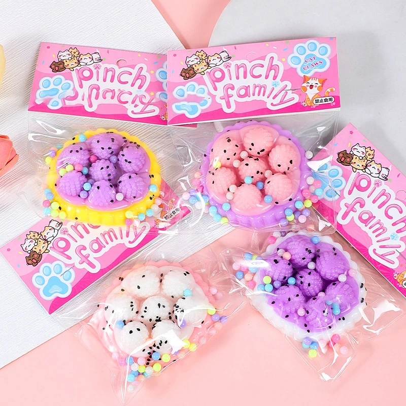 Strawberry Cake Mochi Taba Squishy Toy Cute Sticky Decompressions Pinching Squeeze Toy Novelty Kids Adult Birthday Gift 3