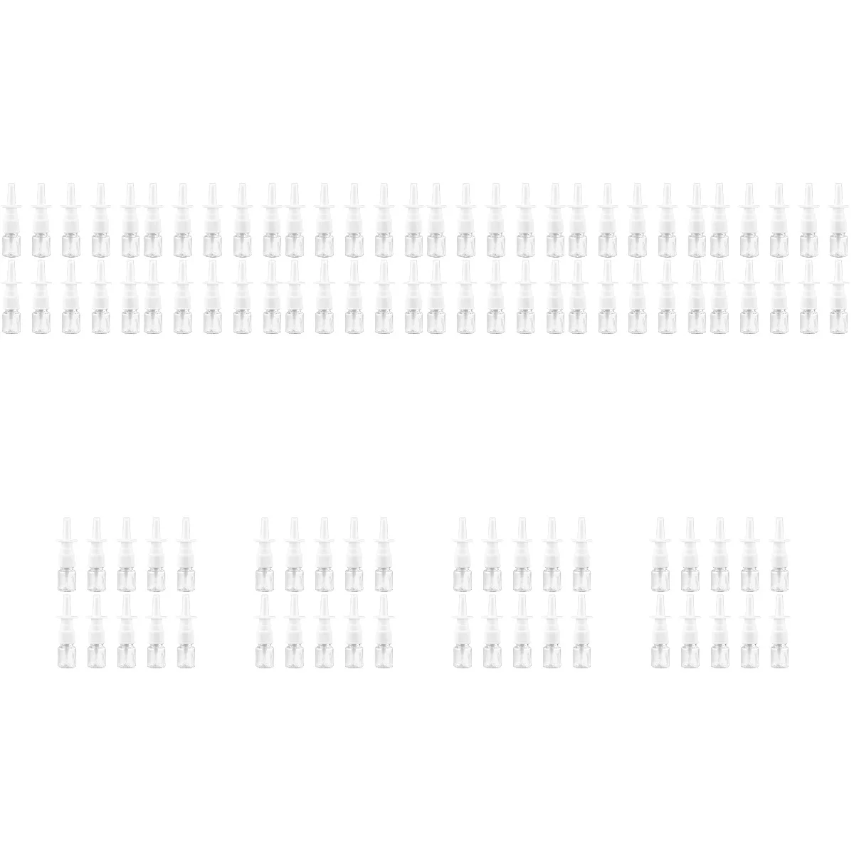 

10pcs 20 Empty Refillable Nasal Spray Bottle Container Pot Fine Mist Nose Sprayers Atomizers Empty Bottles for Makeup Cosmetics