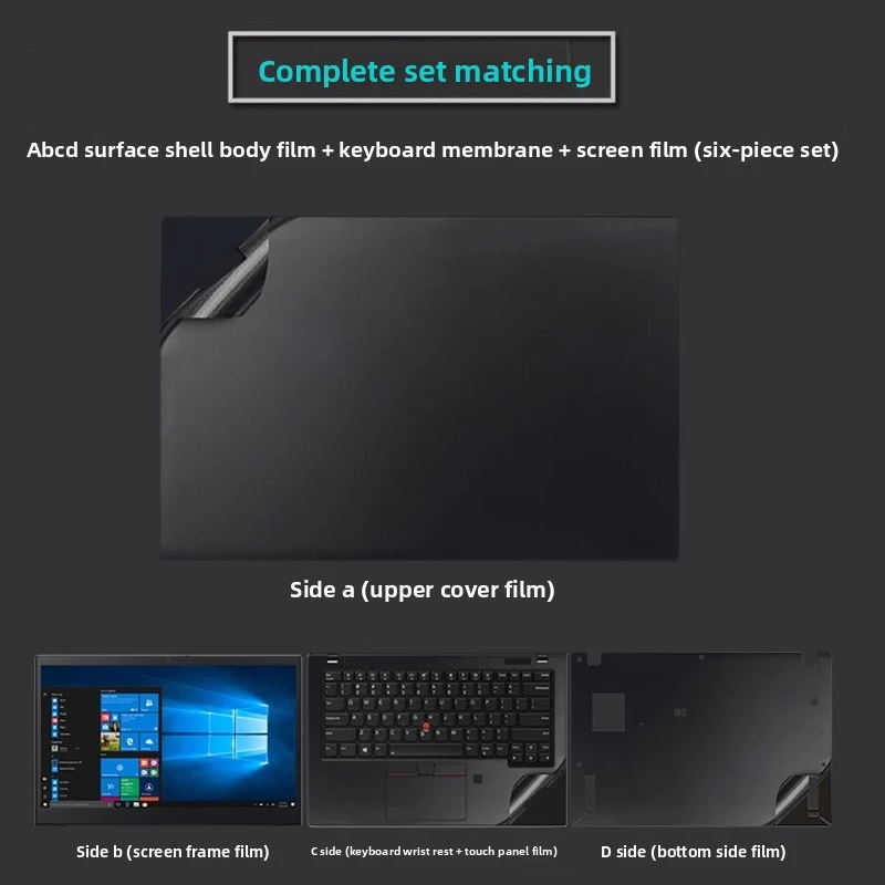 Lenovo ThinkPad X13 Gen6 긁힘 방지 Yoga Gen4 컴퓨터 스티커 X1 Nano 바디 쉘 보호 필름에 적합