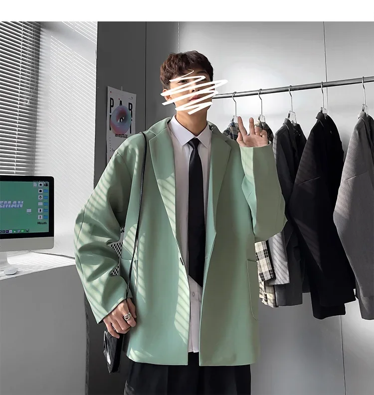 Description Picture 4 of itemTrendy Korean Style Casual Suit Jacket For Men Lightweight Ins Small Western-style Clothes Loose Fit Fashionable Top