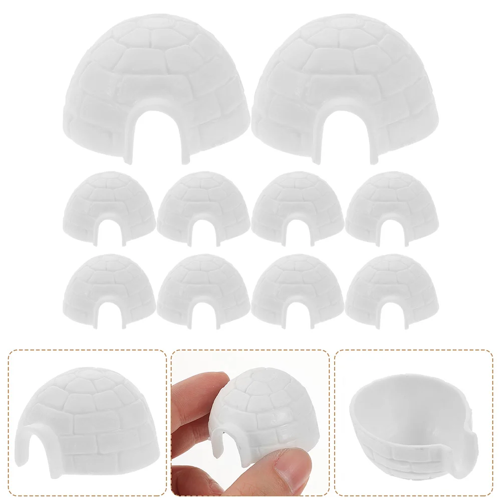 

Miniature Igloo Figurine Arctic House Models Arctic Figurines Toy Mini Arctic Igloo Toys Dollhouse Micro Landscape White