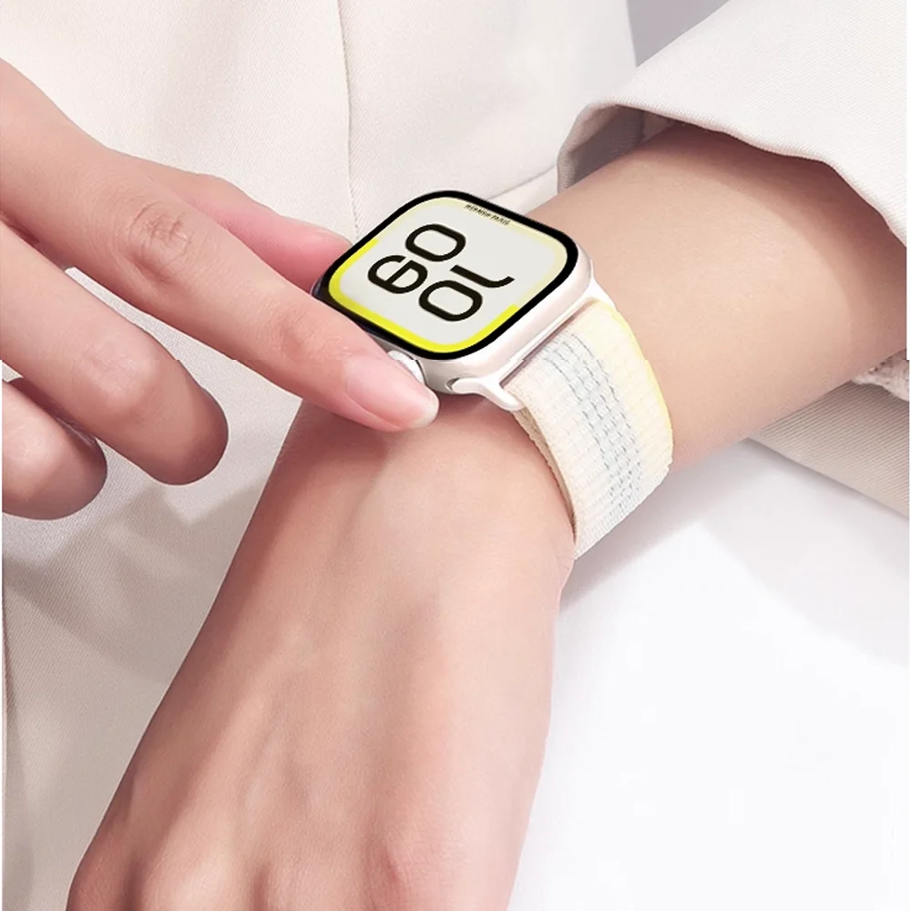 Nylon-Schlaufenarmband für Apple Watch Armbänder 44mm 40mm 41mm 45mm 42mm 46mm 49mm Armband Correa iWatch Series 11 10 SE3 9 8 7 Ultra3 2 – Detail 5