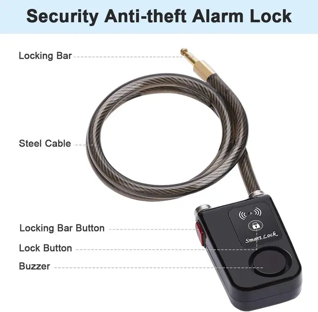 Elecpow Bluetooth Bike Motorcycle Lock Alarm Security Smart APP Control Waterproof Burglar Vibration Bike Alarm Lock System 6