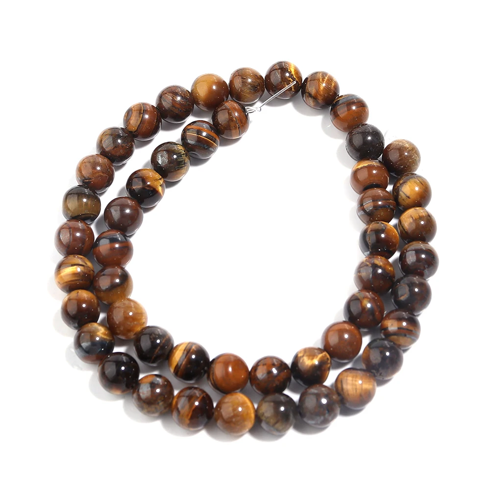 Cuentas De Ojo De Tigre Amarillo De 6 Mm - Piedras Naturales Sueltas Para Joyería, Manualidades Y Decoración, 1 Hebra De 15 Pulgadas (unos 60 Piezas)