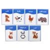 19pcs Children Baby Cartoon Arabic Animals Flashcards Learning Word Card Montessori Educational Study Toddler Game Card for Kids 5