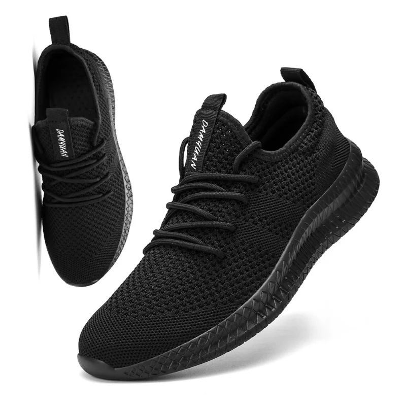 Running Shoes Fujeak Men's Ultralight Running Shoes Casual Breathable Mesh Sneakers Anti-slip Fashion Solid Colour Plus Size 46