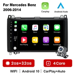 Autoradio 9 ", Android 10, 2 go/32 go, navigation GPS, 2 Din, pour voiture Mercedes Benz B200, Sprinter, W906, W639, classe AB, W169, W245, Viano, Vito 