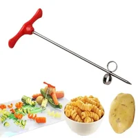 Potato Spiral Cutter Manual Roller French Fry Cutter Making Twist Shredder Grater Kitchen Gadget Cooking Tools Vegetable Slicer 5