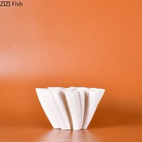 Creative Ceramic Vase Plant Pots Decorative Flower Arrangement White Porcelain Floral Vases Desk Decoration Crafts Flower Pots 2