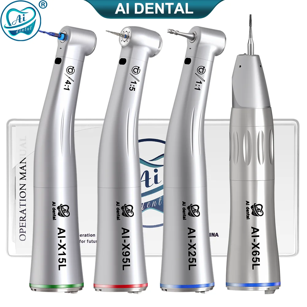 

AI-X95L/X25L/X15L/X65L Dental Fiber Optic Low Speed Contra Angle Handpiece Fit Electric Micromotor