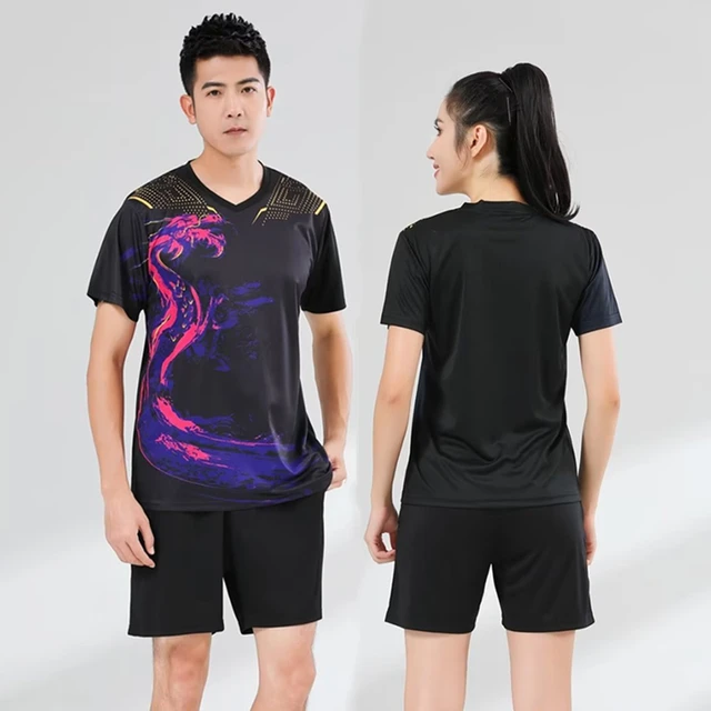 Women & Men Tennis Shirts Shorts Child Badminton Uniform Boy Girl Table  Tennis Set Training Suit