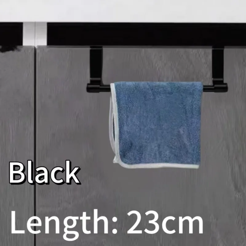 1/2 יחידות מעמד למגבות מעל הדלת מחזיק מגבות מפלדת אל-חלד למטבח ולחדר האמבטיה בצבע לבן ושחור
