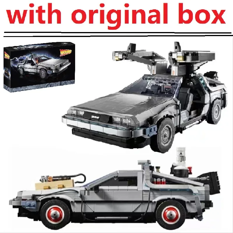 

Back to the Future Technical Car Time Machine Building Blocks Model Compatible 10300 DeLoreaned DMC-12 for Adult Gift Bricks Toy