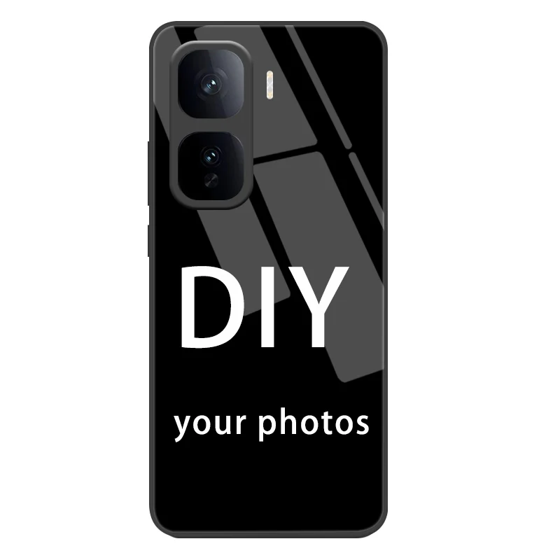 Customizable Tempered Glass Phone Case - Personalized Design Cover