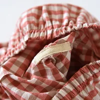 2026 New Japanese Spring and Autumn Couple Pajama Set 100% Cotton Men's and Women's Plaid Long Sleeve Two Piece Home Furnishing - Image 6