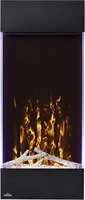 38 inch Vertical Wall Mount Electric Fireplace - Black, NEFVC38H 1