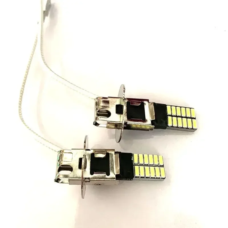 H3 LED Headlight Car Fog Light Bulbs Auto Driving Running Lamps 12000LM 80W 12V 24V 2pcs