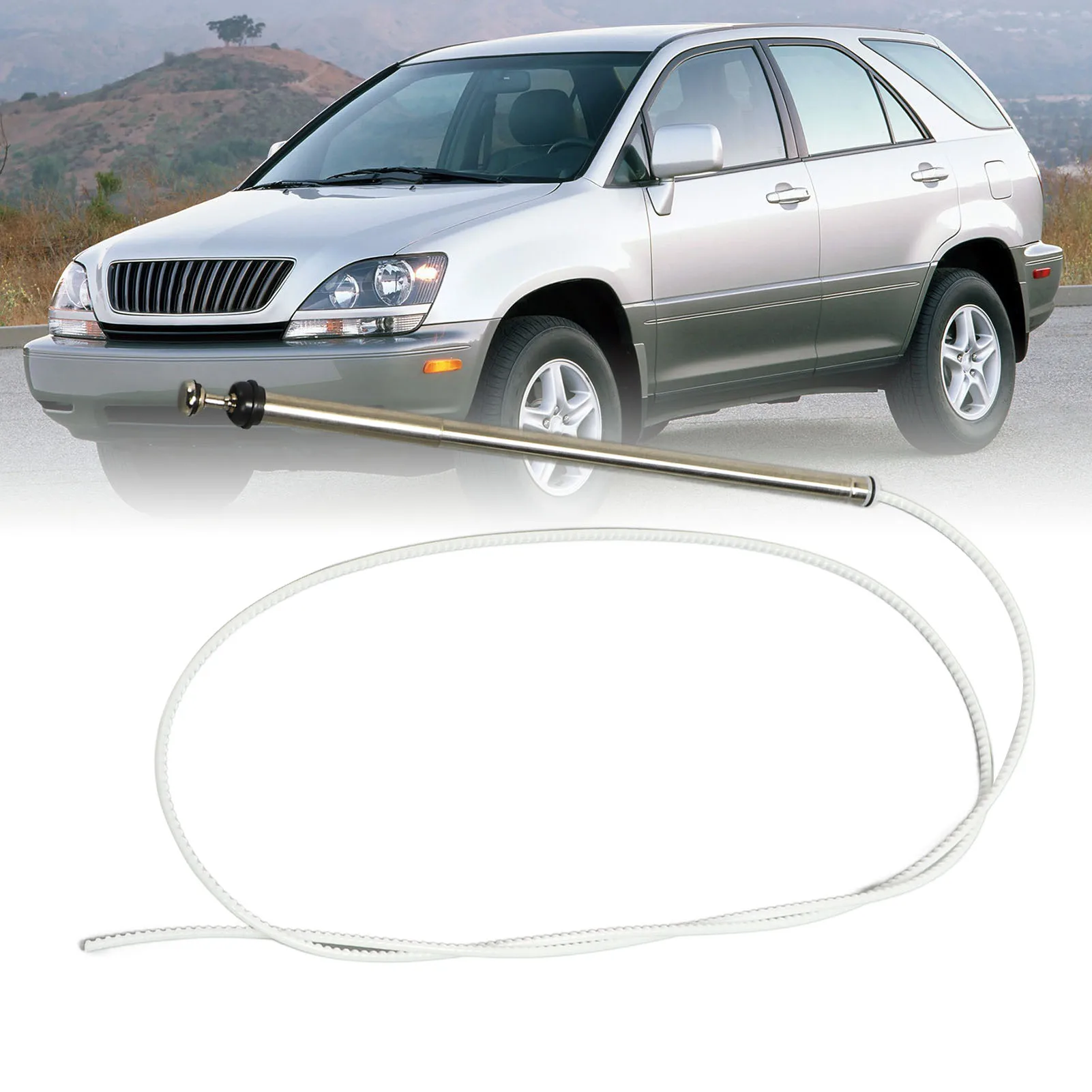 안테나 마스트 세련된 외관 안정적인 신호 수신 LEXUS RX300 1999-2003용 케이블이 있는 견고한 전원 안테나 마스트