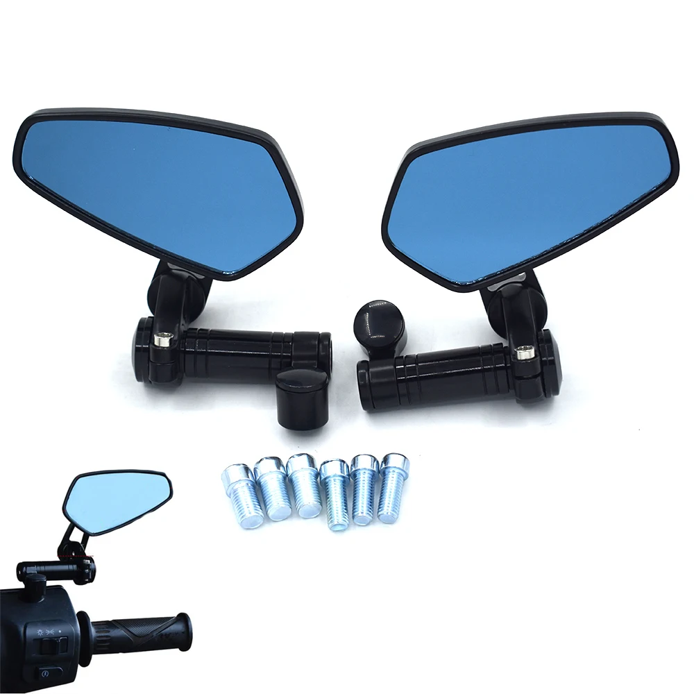 

Universal Motorcycle rearview mirror blue anti-glare convex mirror For YAMAHA MT-07 MT-09 MT 07 MT 09 MT07 MT09 FZ-07 FZ-09 XMAX