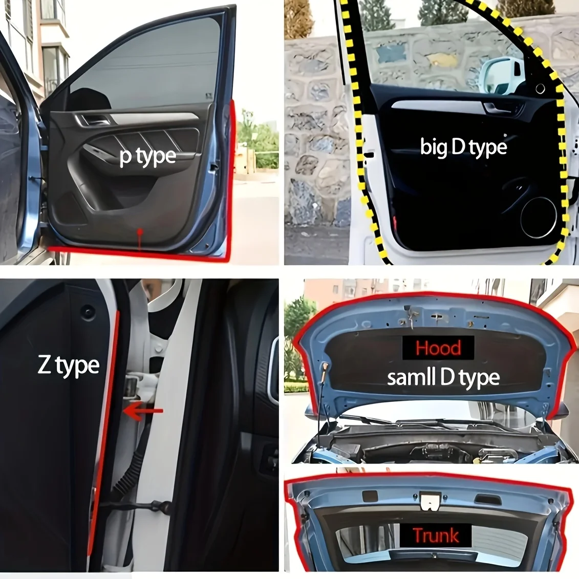 Car Door Seal Strip 8m Auto Rubber Sealant