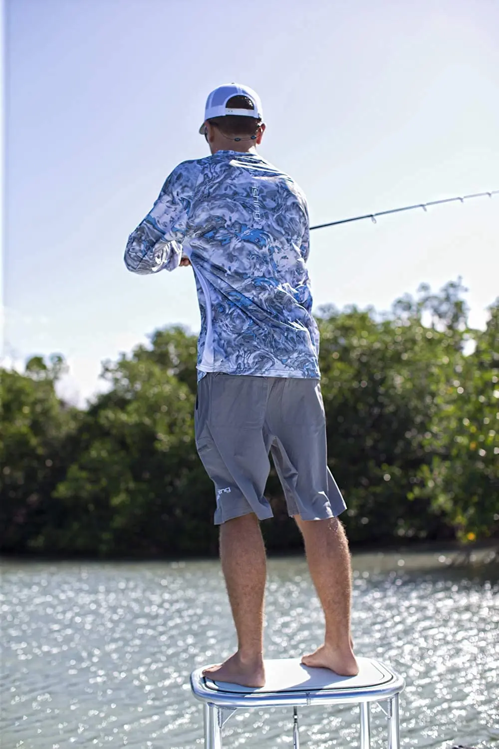 Mens Fishing Shirts Fishing Shirt Men Performance LS UPF50 Sun Protection Shirt Quick-Dry Breathable Soft USA Size S-2XL