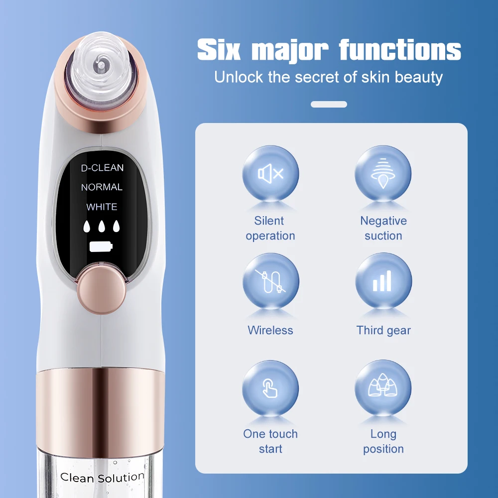 Small Bubble Facial Blackhead Removal Vacuum Face Cleaner Hydra Dermabrasion Hydro Skin Deep Clean Care Anti Aging BeautyMachine 4