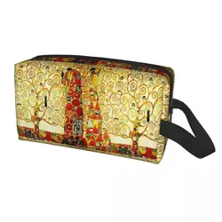 The Tree Of Life By Gustav Klimt Makeup Bag Women Travel Cosmetic Organizer Kawaii Painting Art Storage Toiletry Bags