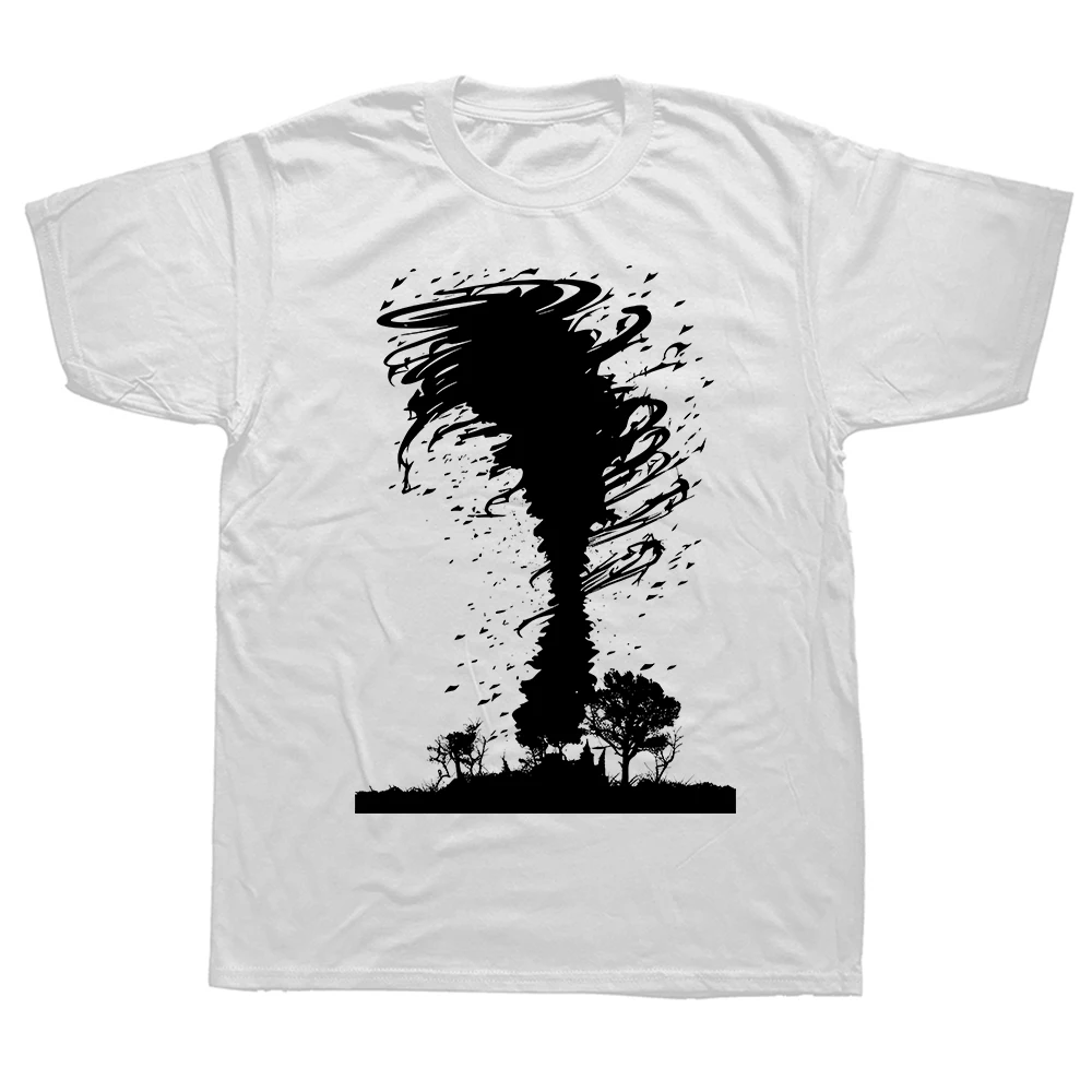 Lustiges Tornado-Grafik Unisex T-Shirt aus Reiner Baumwolle, Humorvolles Streetwear-Shirt, Locker Sitzende Kleidung für Männer und Frauen, Kurzarm