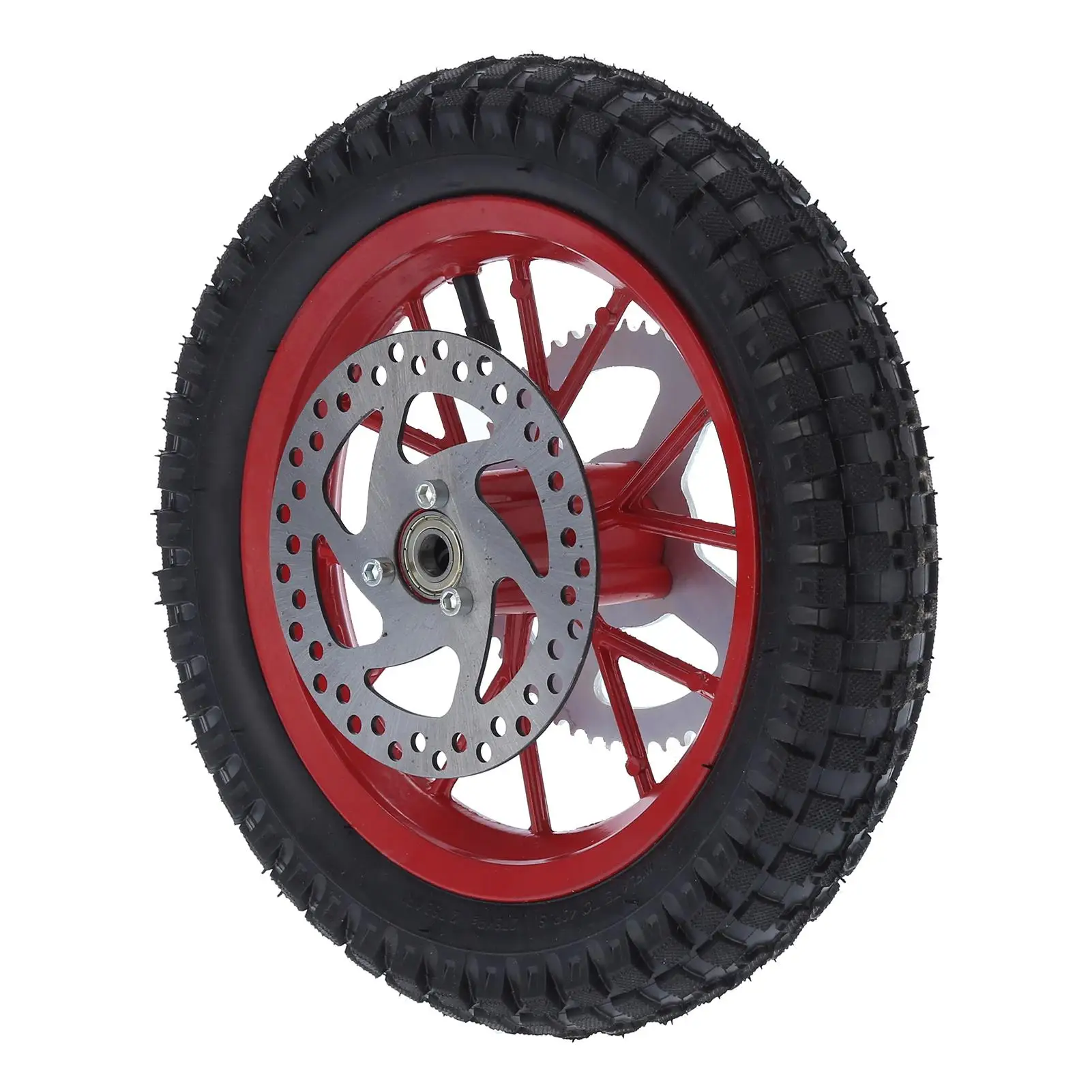 for Mini Bike Wheels Anti-rust Anti-Skid Wheel Installed Directly Anti-Skid Rubber Steel Alloy for 4 cc 4 cc 2 Stroke Dirt