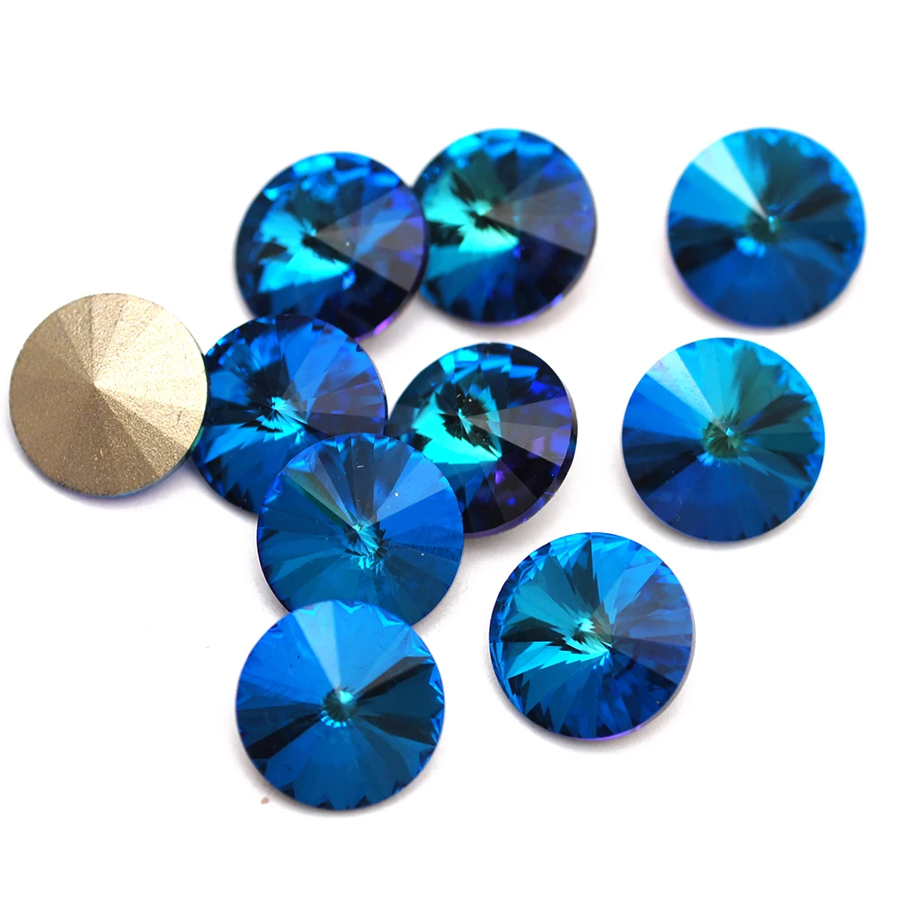 Round Loose Glass Rhinestones for Clothing Crystal Beads for Jewelry Making  Pointback Rivoli Gemstones for Crafts DIY 6mm/14mm - AliExpress