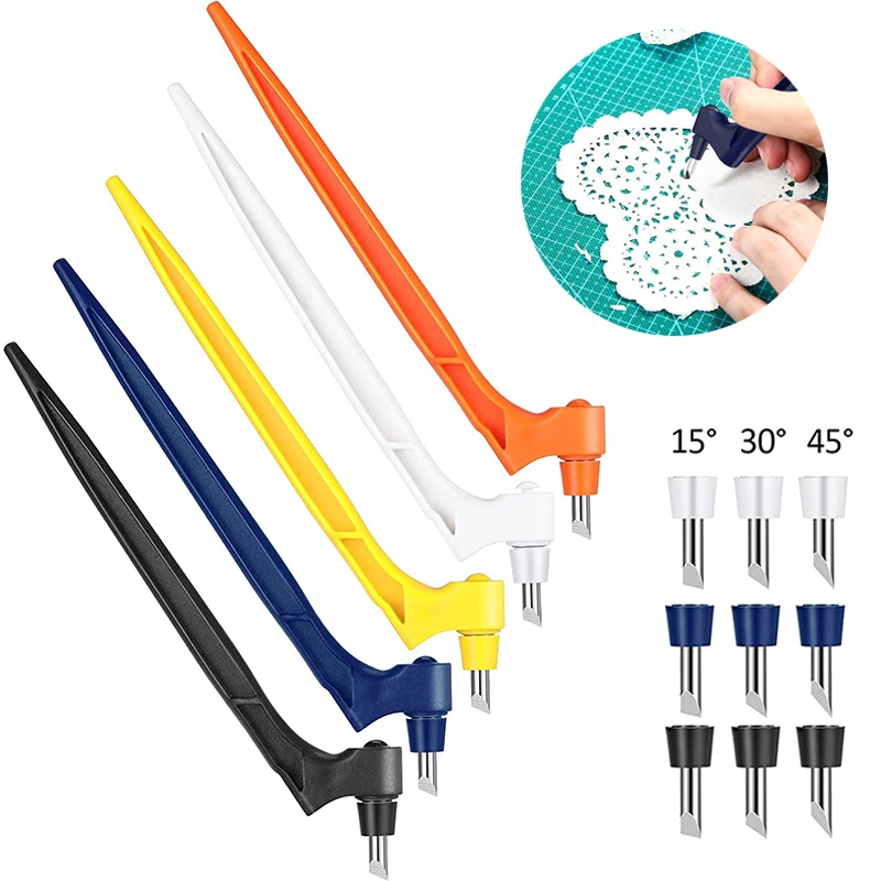 Metal 360 Rotating Blade Craft Cutting Tools for Paper Carving DIY