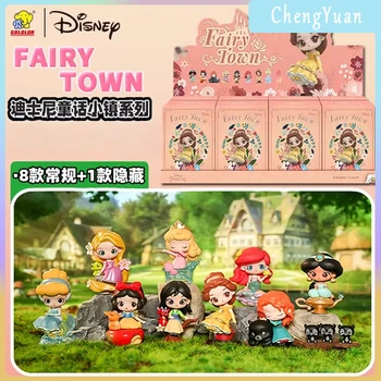 Genuine Disney Princess Fairy Town Series Blind Box Mystery Box Surprise Trend Toys Girl Birthday Gift Collection Figure