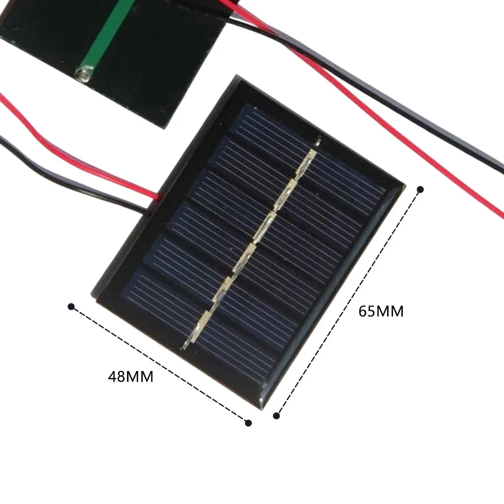 Solar Panel 0.3W 3V Solar Battery Charger DIY Battery Kit Mobile Phone Charger with Cables and Wires Emergency Use