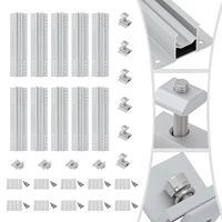 Ensemble de supports de montage pour panneaux solaires, 10 pièces, supports de panneaux solaires en aluminium pour montage sur toit, gain de place pour installer des panneaux solaires 5