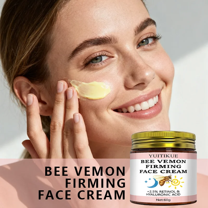 Bee venom firming cream with 2.5% retinol and hyaluronic acid, moisturizing, firming and lifting, suitable for all skin types