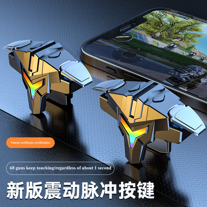 A1 Mobile Gaming Trigger for PUBG Phone Game Controller Gamepad Joystick Aim Shooting L1R1 Pulse Key Button for IPhone X Android