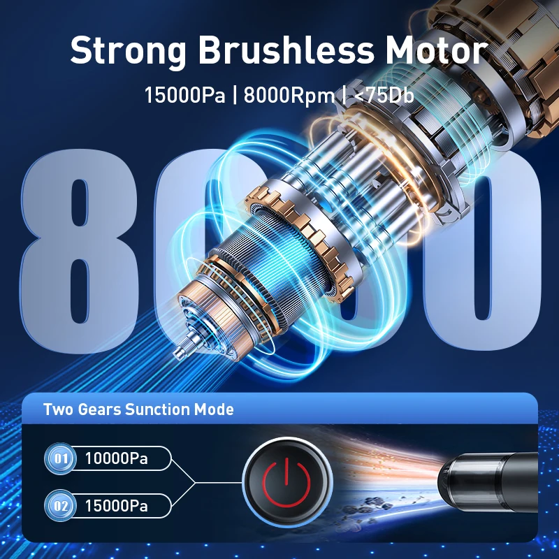 Baseus-޴ ڵ   ûұ, 15000Pa, 135W,  , ڵ, ڵ  ûұ, Ʈ Ȩ, ڵ, 